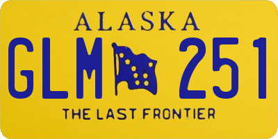 AK license plate GLM251