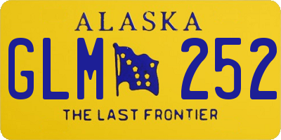 AK license plate GLM252