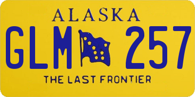 AK license plate GLM257