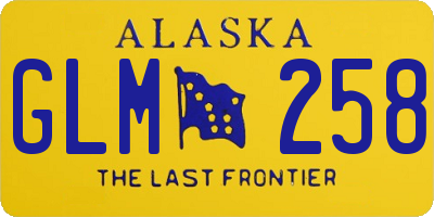 AK license plate GLM258