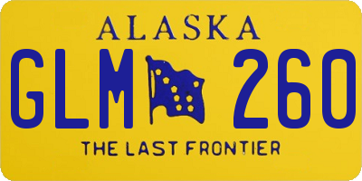 AK license plate GLM260