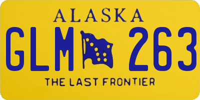 AK license plate GLM263