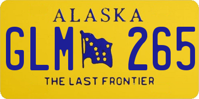 AK license plate GLM265