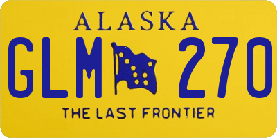 AK license plate GLM270