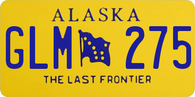 AK license plate GLM275