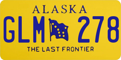 AK license plate GLM278