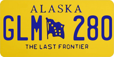 AK license plate GLM280