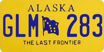 AK license plate GLM283