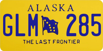 AK license plate GLM285