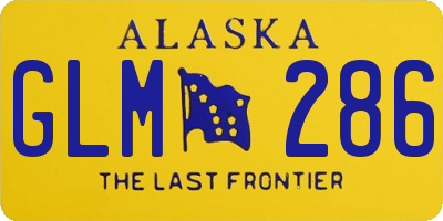 AK license plate GLM286
