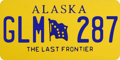 AK license plate GLM287