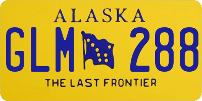 AK license plate GLM288