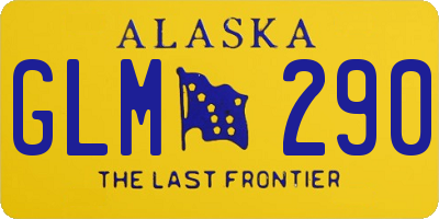 AK license plate GLM290