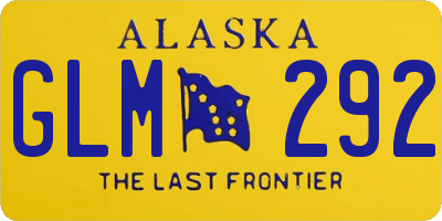AK license plate GLM292