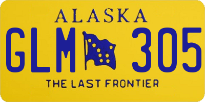 AK license plate GLM305