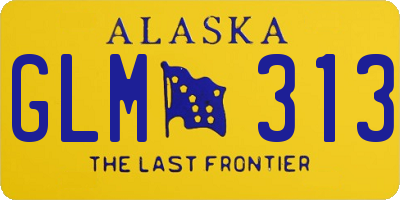 AK license plate GLM313