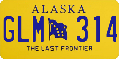 AK license plate GLM314