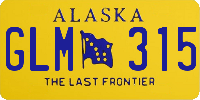 AK license plate GLM315
