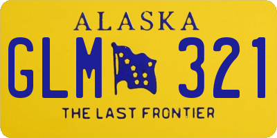AK license plate GLM321