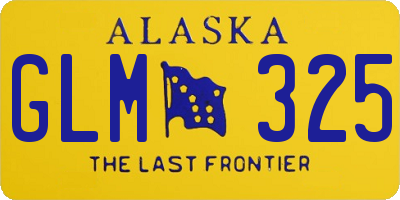 AK license plate GLM325
