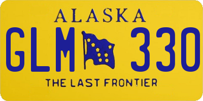 AK license plate GLM330