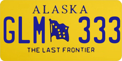 AK license plate GLM333