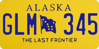 AK license plate GLM345