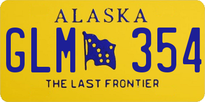 AK license plate GLM354