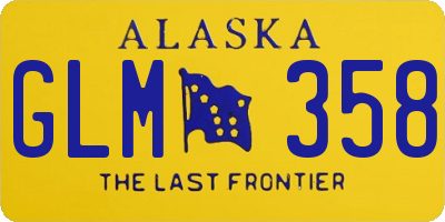 AK license plate GLM358