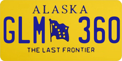 AK license plate GLM360