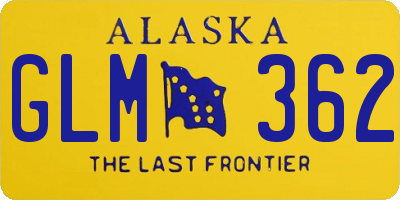 AK license plate GLM362