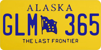 AK license plate GLM365