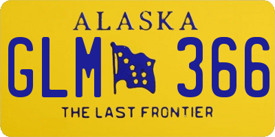 AK license plate GLM366