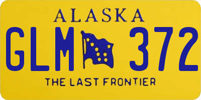 AK license plate GLM372
