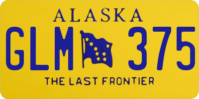 AK license plate GLM375