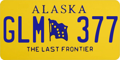 AK license plate GLM377