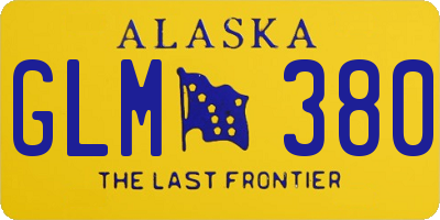 AK license plate GLM380