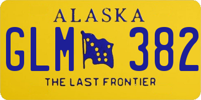 AK license plate GLM382