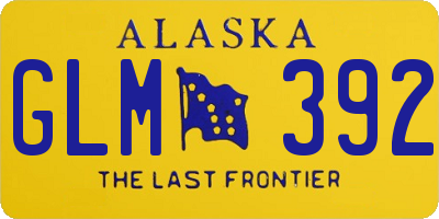 AK license plate GLM392