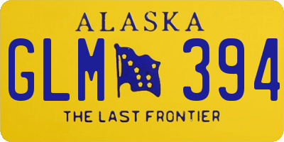 AK license plate GLM394