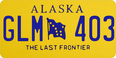 AK license plate GLM403