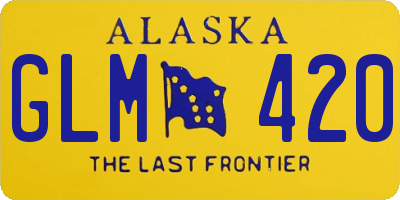 AK license plate GLM420