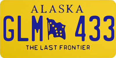 AK license plate GLM433