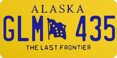 AK license plate GLM435