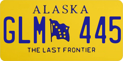AK license plate GLM445