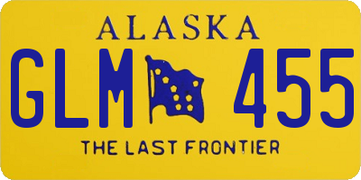 AK license plate GLM455