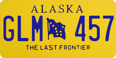 AK license plate GLM457