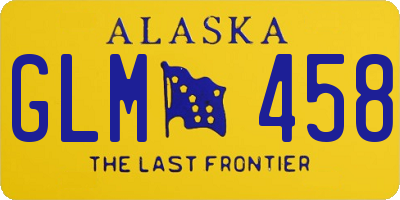 AK license plate GLM458