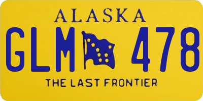 AK license plate GLM478