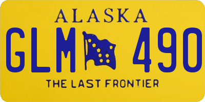AK license plate GLM490